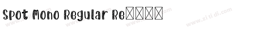 Spot Mono Regular Re字体转换